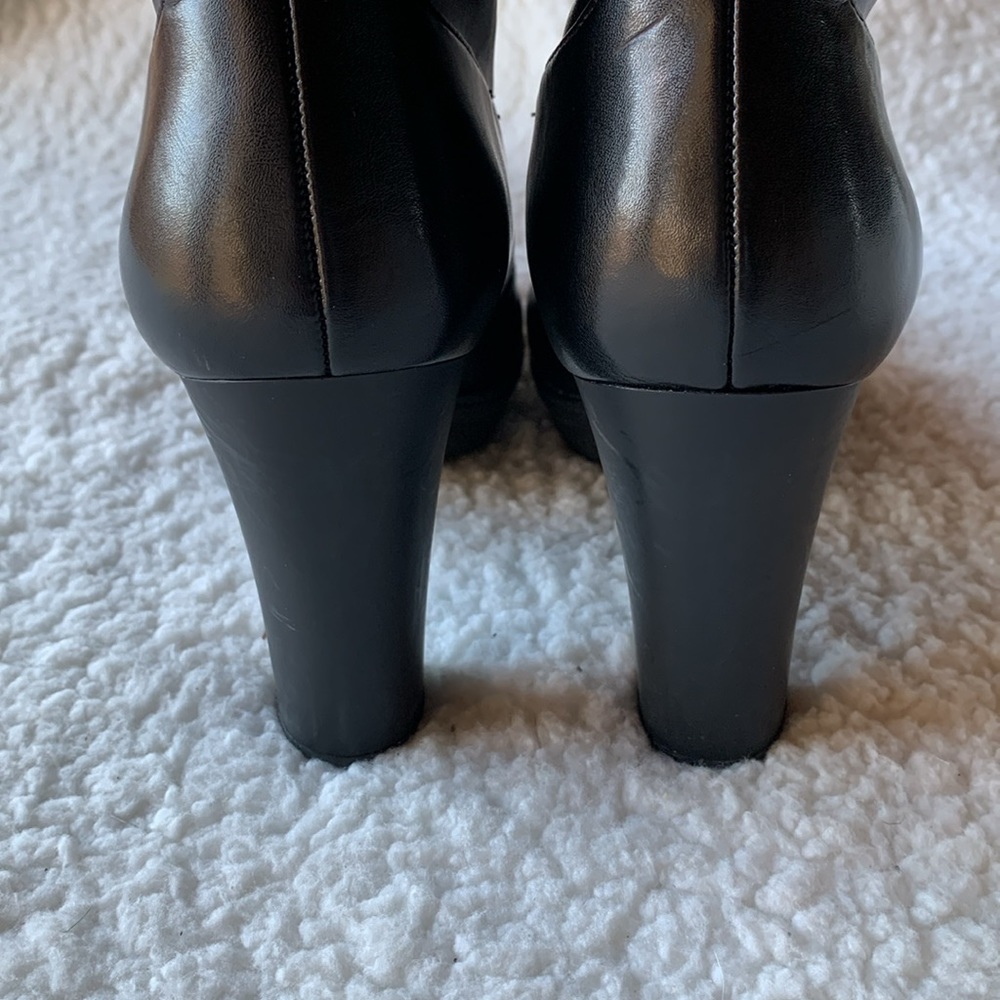 Franco Sarto Faux Stretch Leather Boots. - Picture 3 of 5